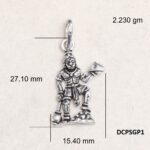 Lord Hanuman Pendant Plain 925 Silver