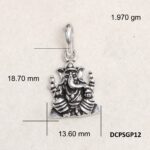 Lord Ganesh Pendant Plain 925 Silver