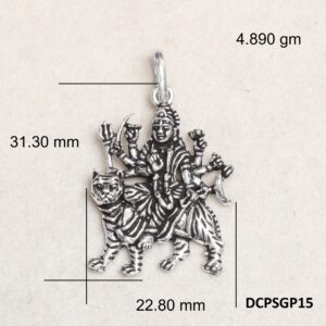 Vaishno Devi Pendant Plain 925 Silver
