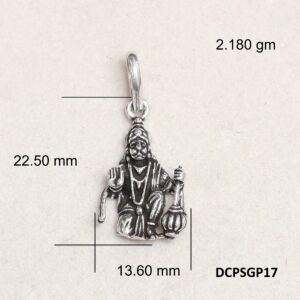 Lord Hanuman Pendant Plain 925 Silver