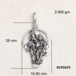 Lord Ganesha & Kartikey Pendant Plain 925 Silver