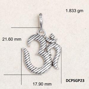 OM Pendant Plain 925 Silver