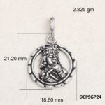 Lord Krishna Pendant Plain 925 Silver