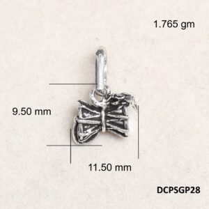Lord Shiva Damru Pendant Plain 925 Silver