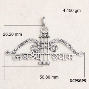 Khatu Shyam baba Pendant Plain 925 Silver