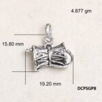 Lord Mahadev damru Pendant Plain 925 Silver