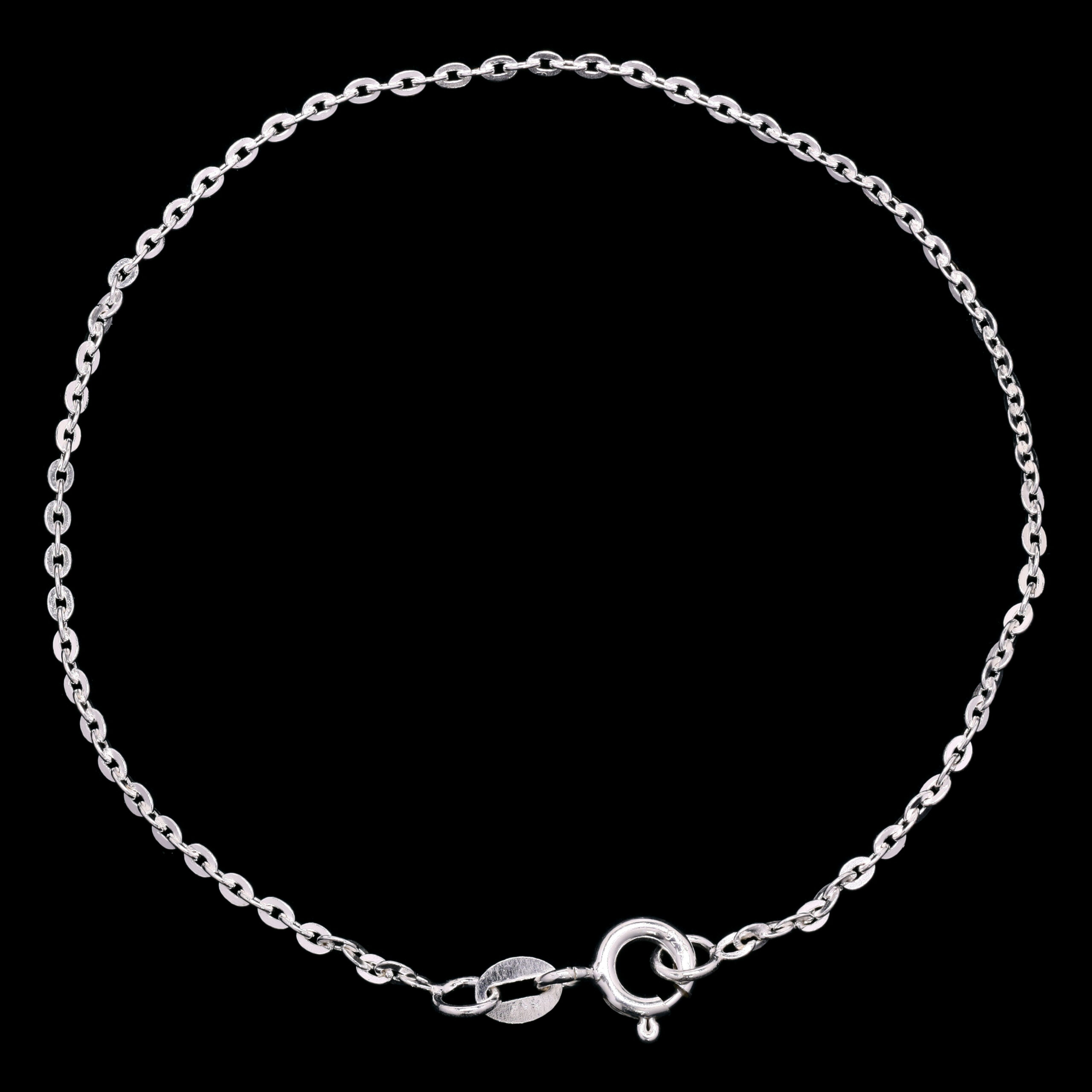 Large star cut bracelet plain 925 Silver.