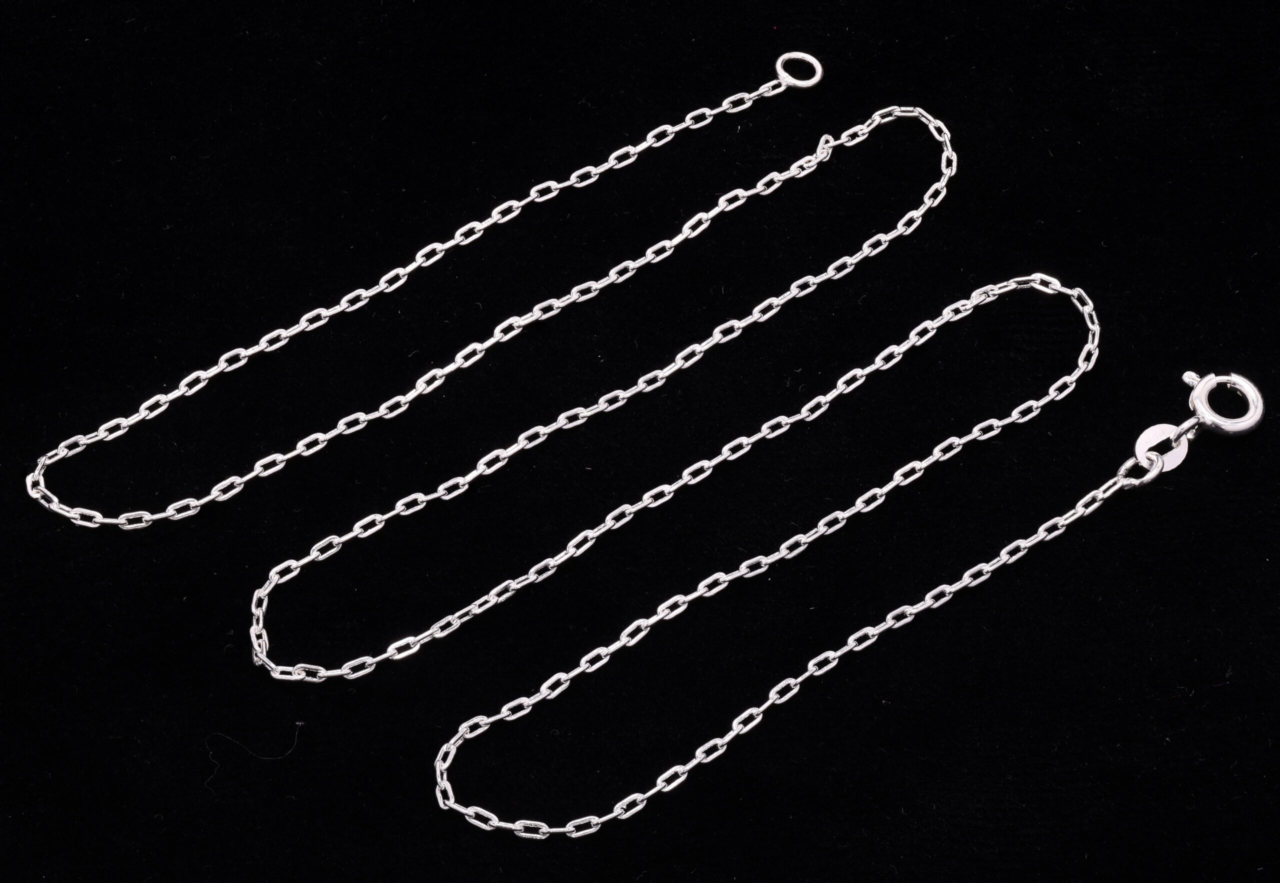 Small paperclip chain plain 925 Silver. - Image 2