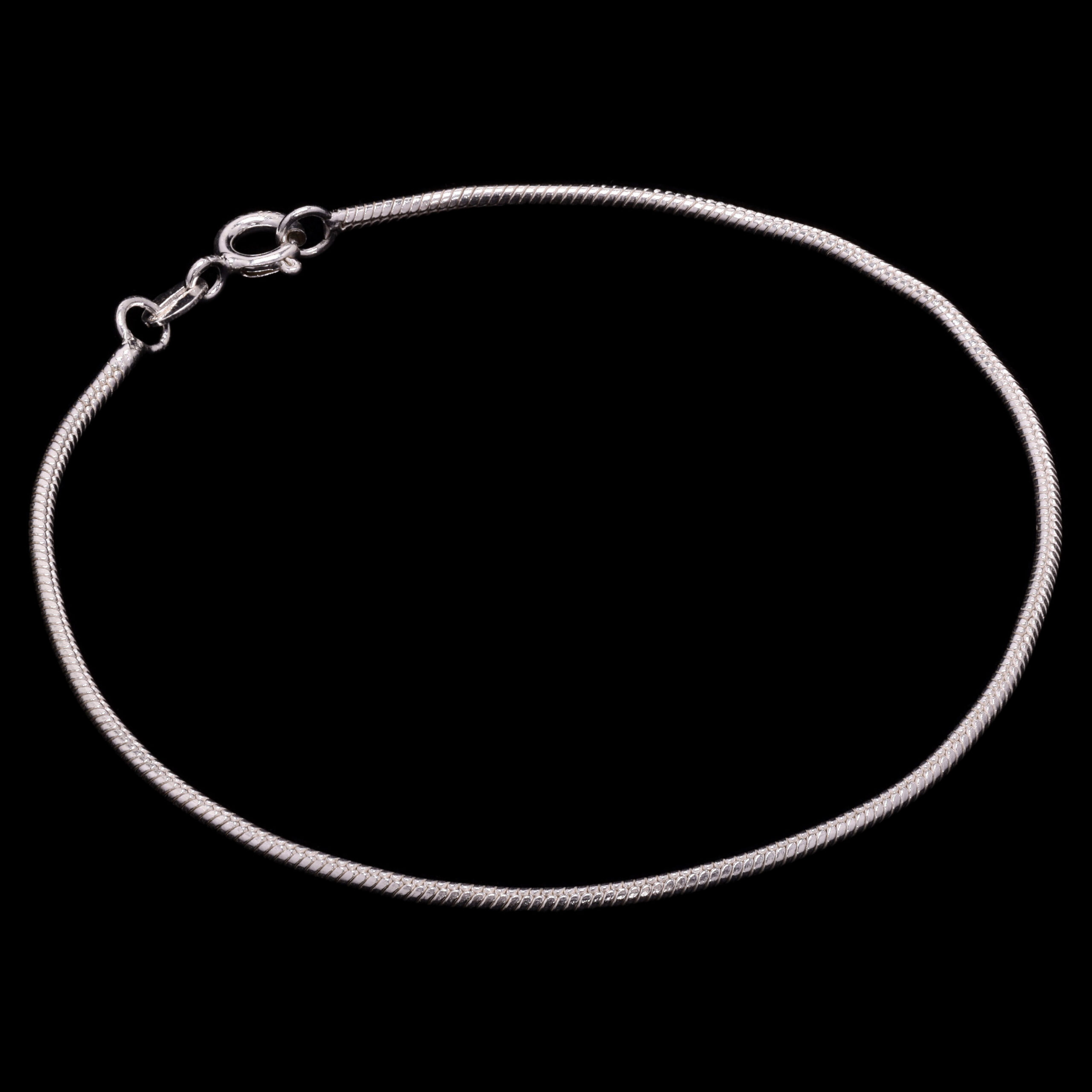 Snake chain plain bracelet 925 Silver. - Image 2