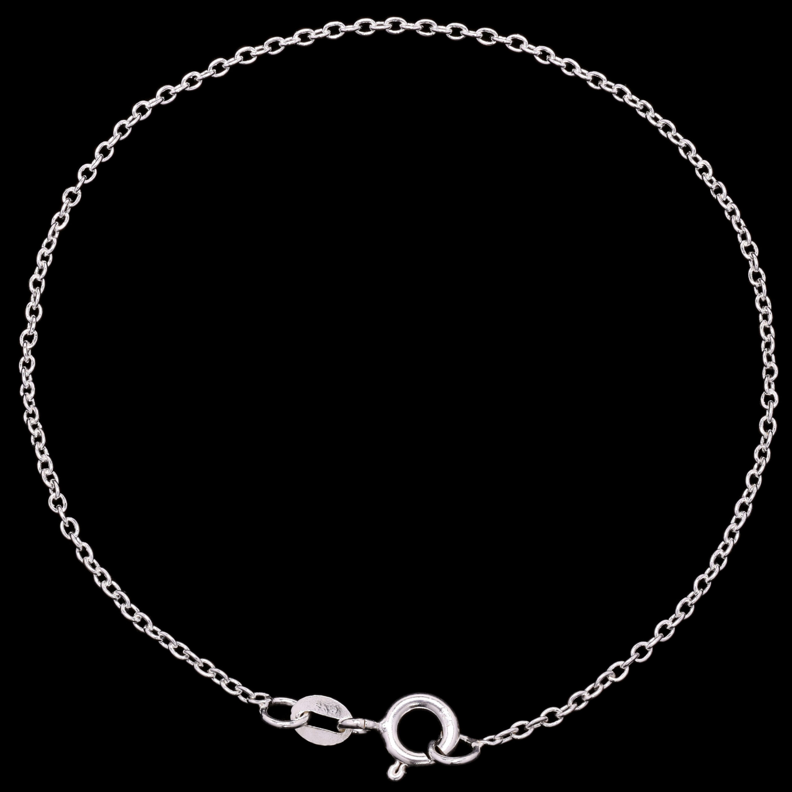 Medium anchor chain bracelet plain 925 Silver.