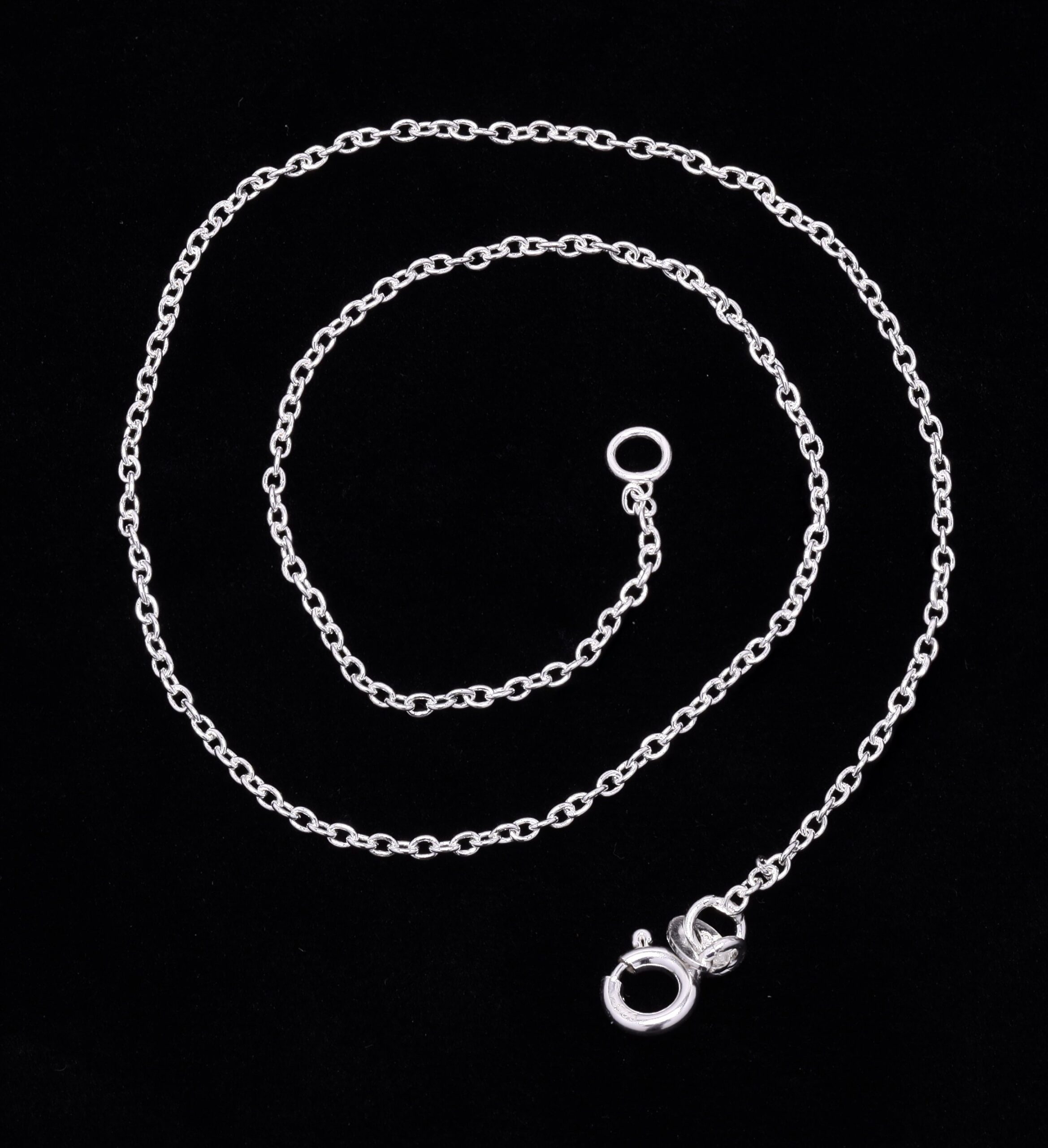 Medium anchor chain anklet plain 925 Silver. - Image 2