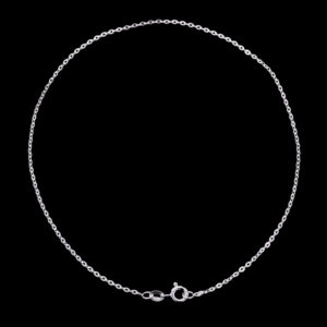 Medium star cut anklet plain 925 Silver.
