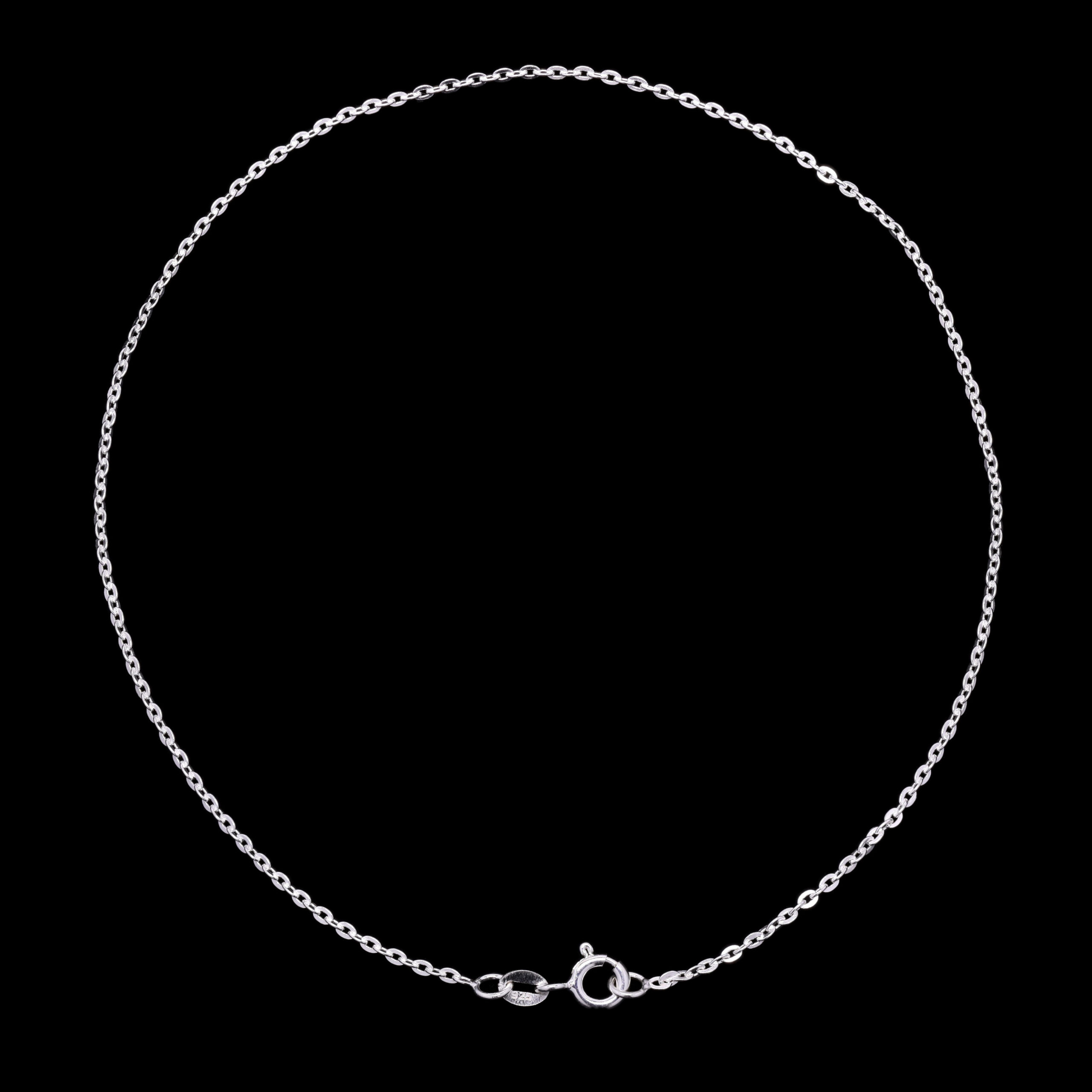 Medium star cut anklet plain 925 Silver.