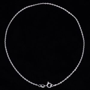 Large star cut anklet plain 925 Silver.