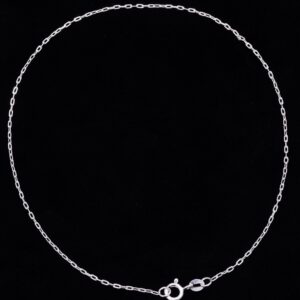 Small paperclip anklet plain 925 Silver.