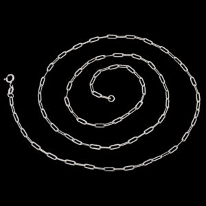 Large paperclip chain plain 925 Silver.