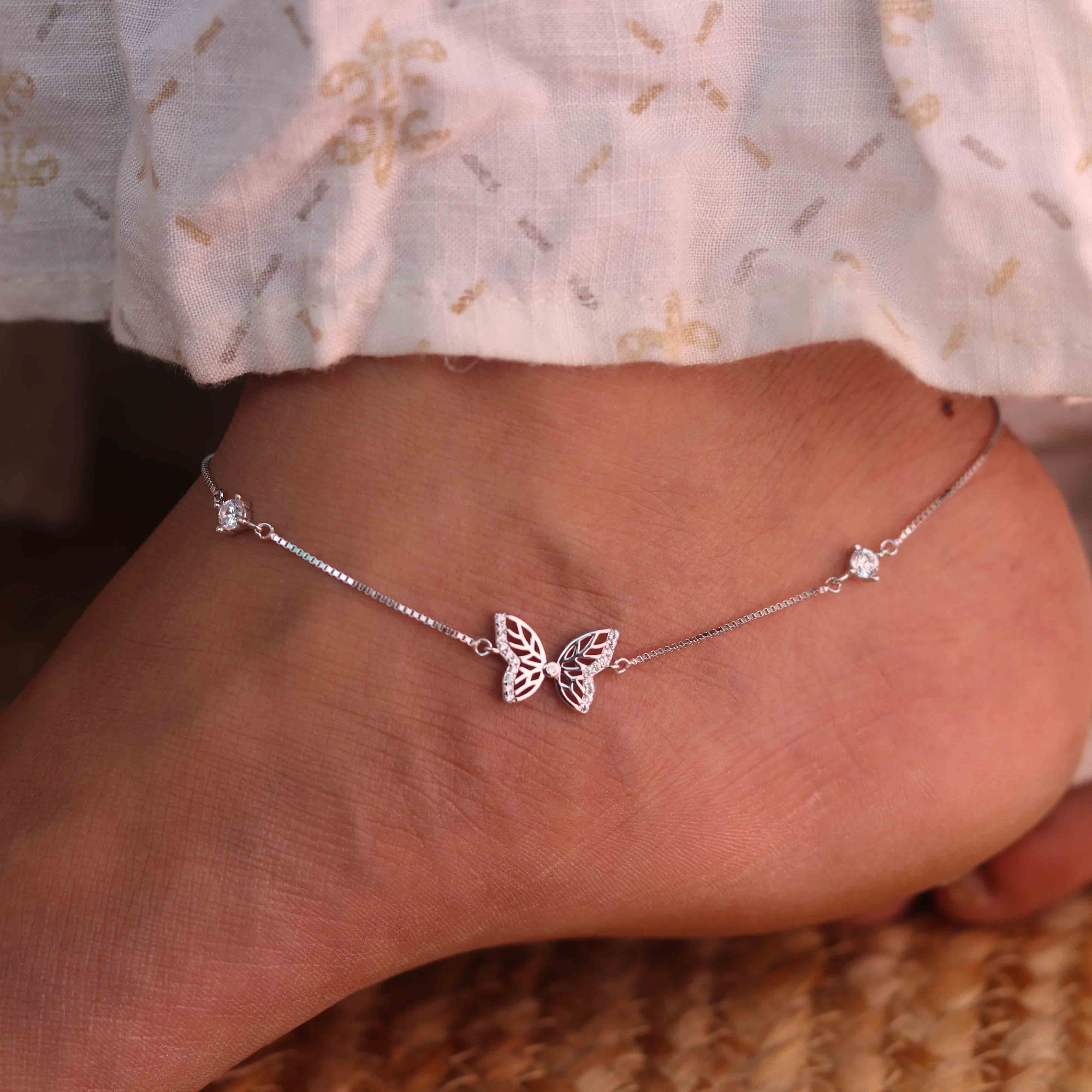 Winglette Silver Payal for Women