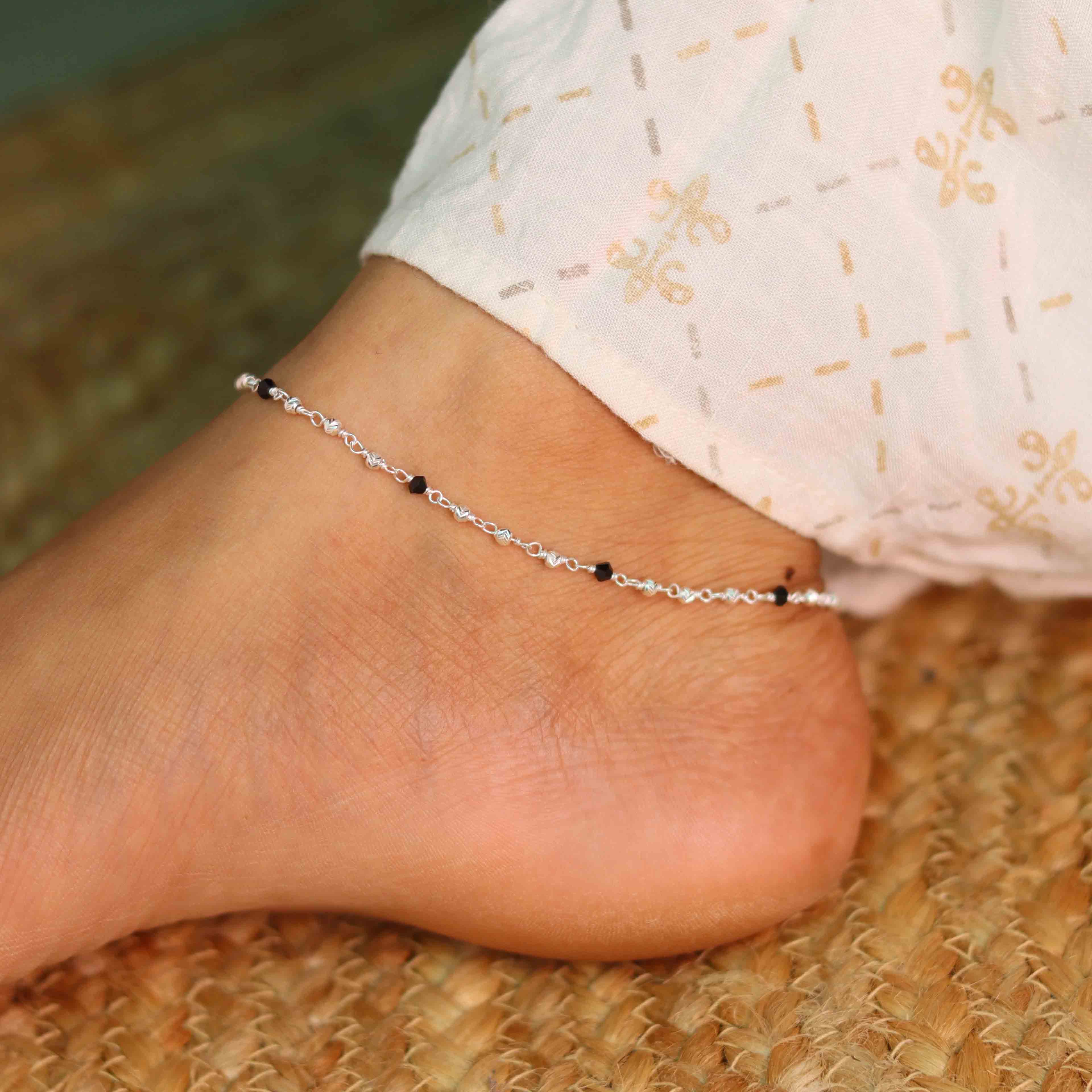 Silver Kaala Tika Silver Payal