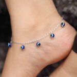 Silver Hanging Evil Eye Payal