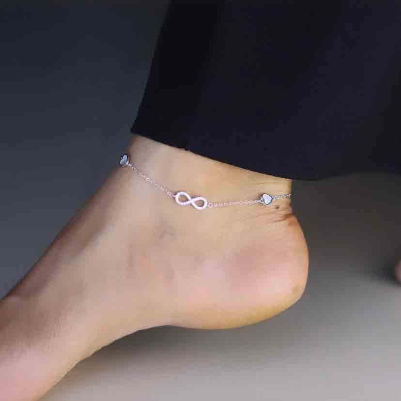 Infinity Charm Silver Payal