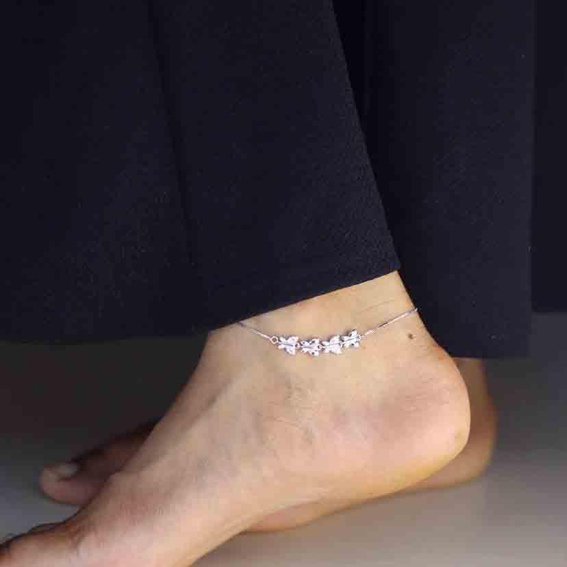 Mystic Monarch Silver Payal - Image 2