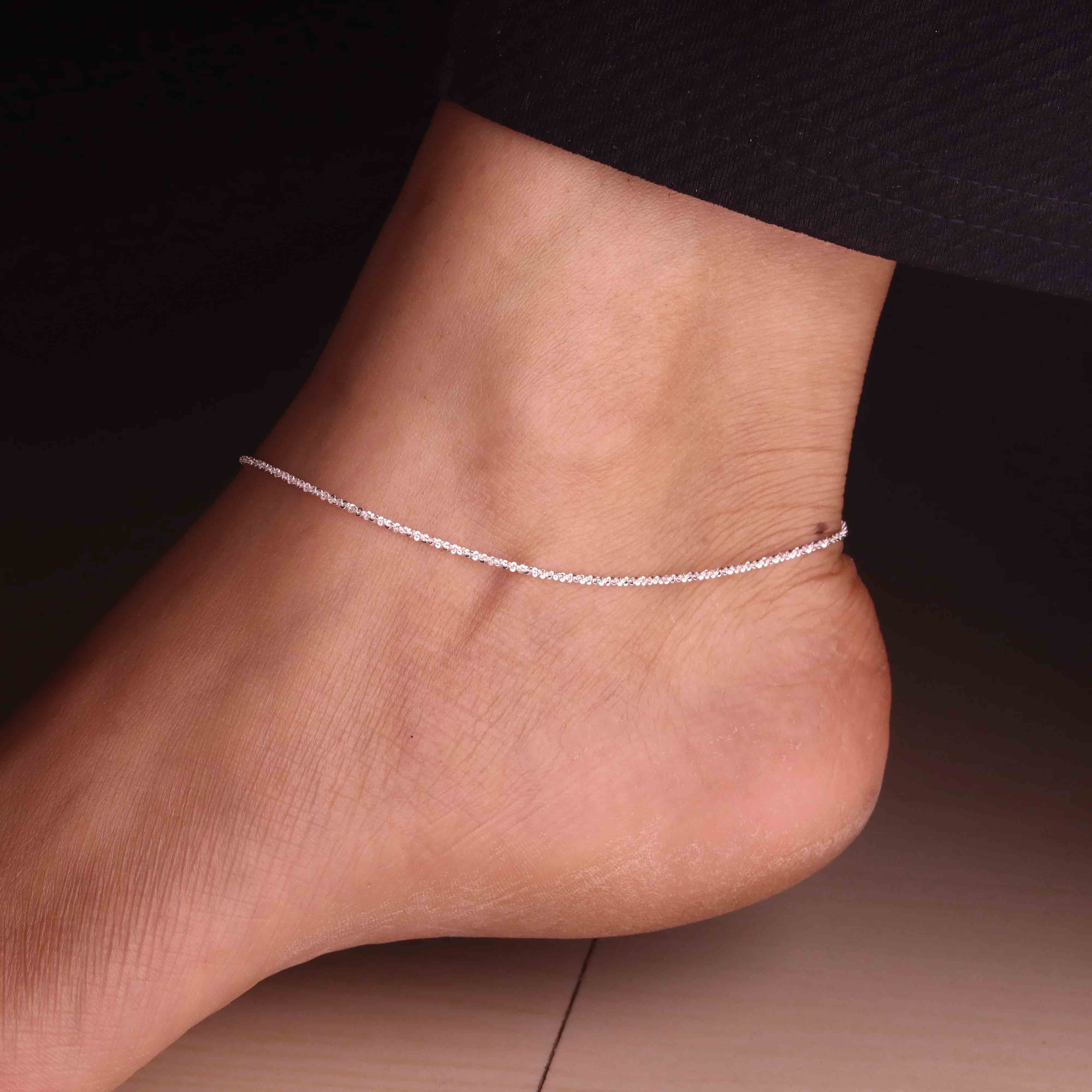 Sleek Shine Silver Payal