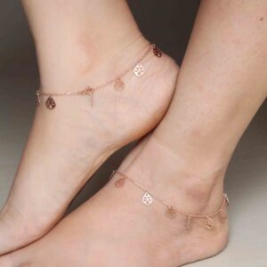 Rose Gold Hanging Leaf Payal