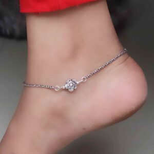 Oxidised Flower Payal