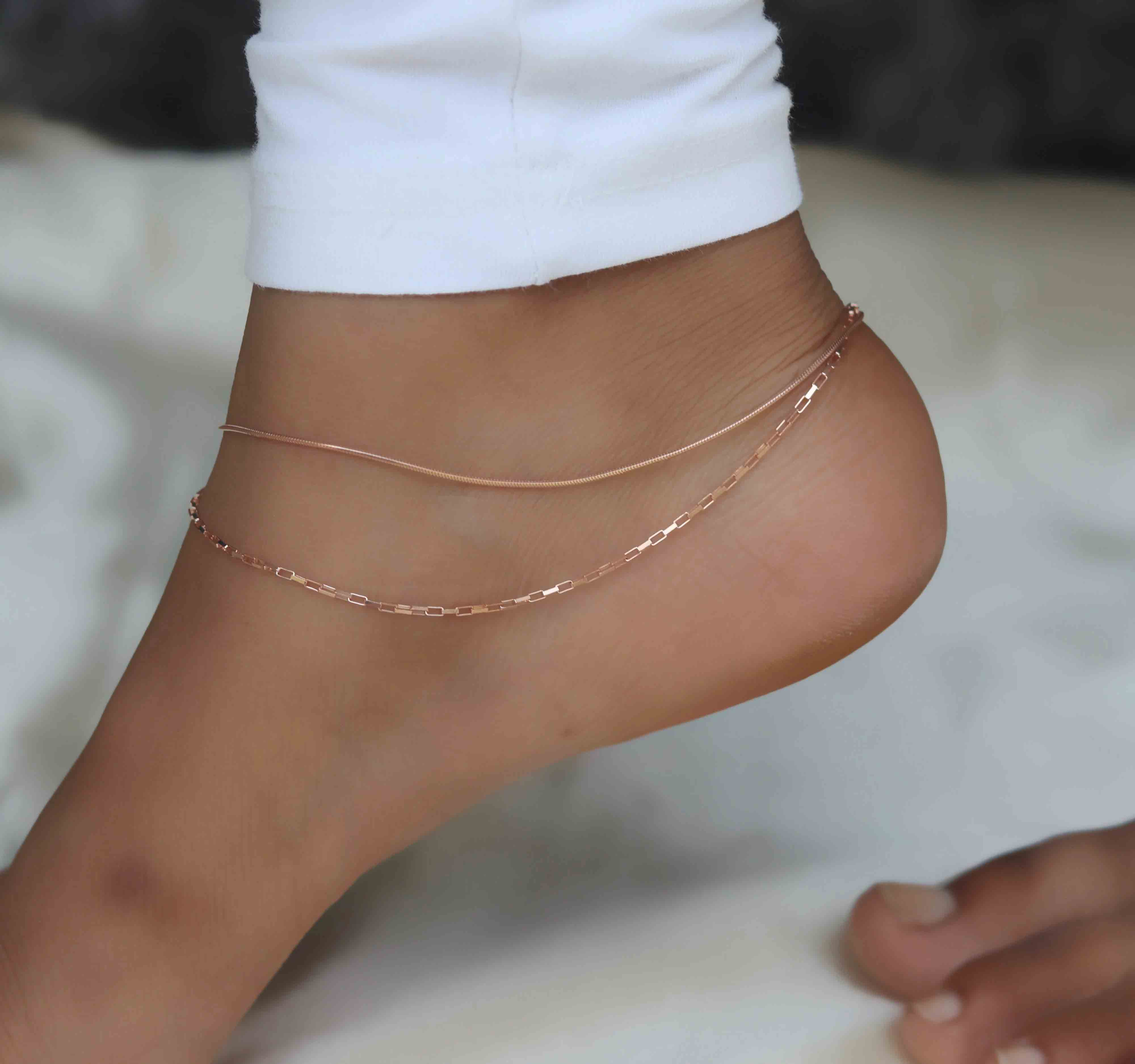 Rose Gold Double Layer Payal